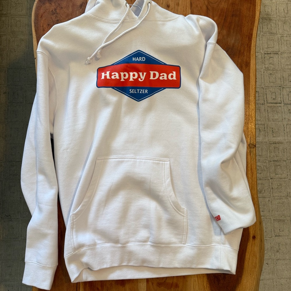 Happy Dad White Hoodie